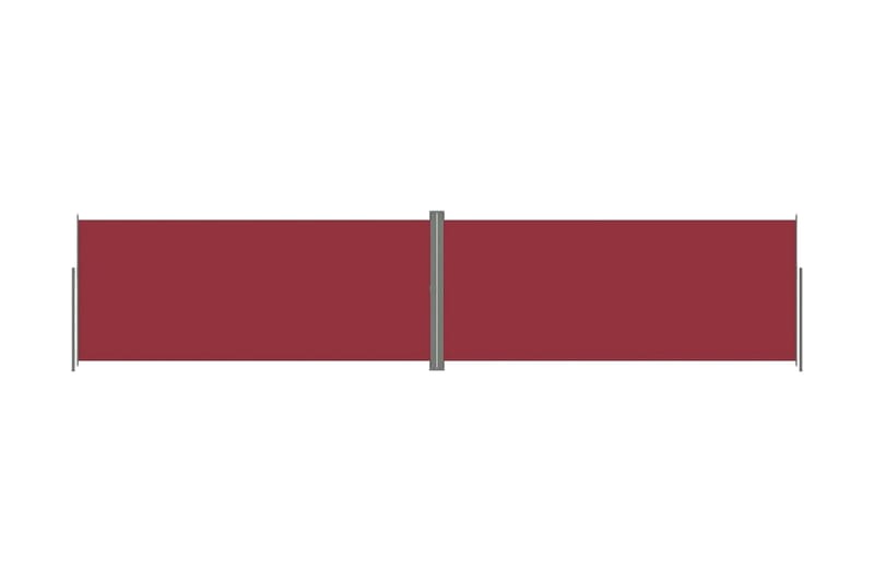 Infällbar sidomarkis röd 220x1000 cm - Röd - Balkongmarkis - Markiser - Sidomarkis - Balkongskydd & insynsskydd balkong