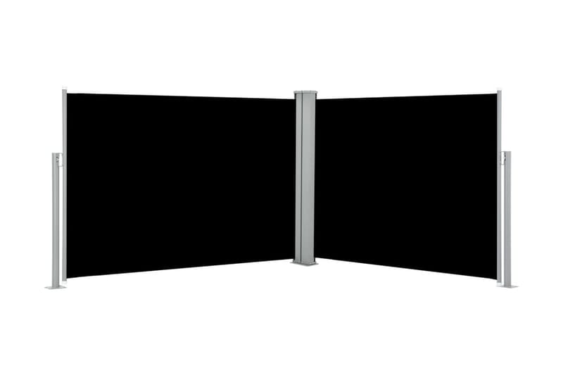 Infällbar sidomarkis svart 100x1000 cm - Svart - Markiser - Balkongmarkis - Balkongskydd & insynsskydd balkong - Sidomarkis