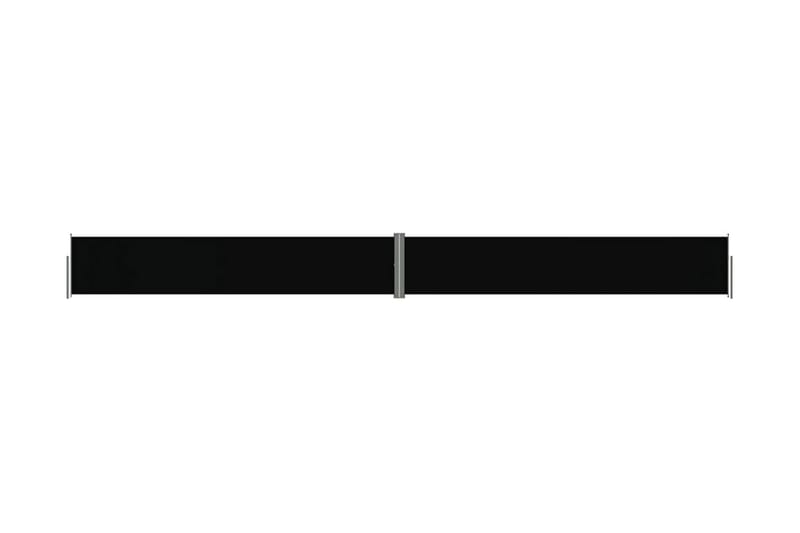 Infällbar sidomarkis svart 117x1200 cm - Svart - Markiser - Balkongmarkis - Balkongskydd & insynsskydd balkong - Sidomarkis