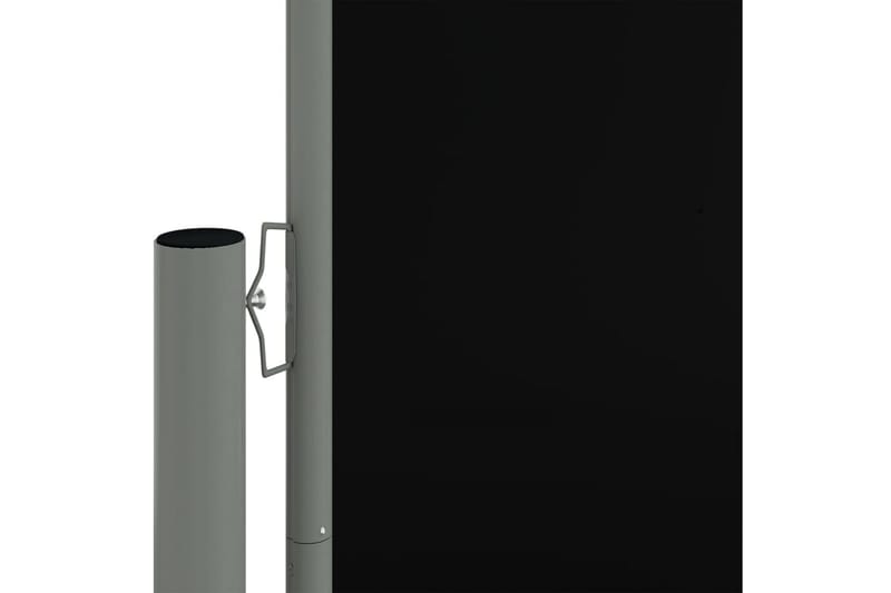 Infällbar sidomarkis svart 180x1200 cm - Svart - Markiser - Balkongmarkis - Balkongskydd & insynsskydd balkong - Sidomarkis