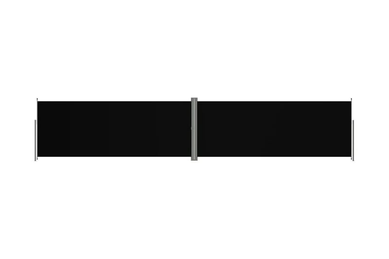 Infällbar sidomarkis svart 200x1000 cm - Svart - Markiser - Balkongmarkis - Balkongskydd & insynsskydd balkong - Sidomarkis