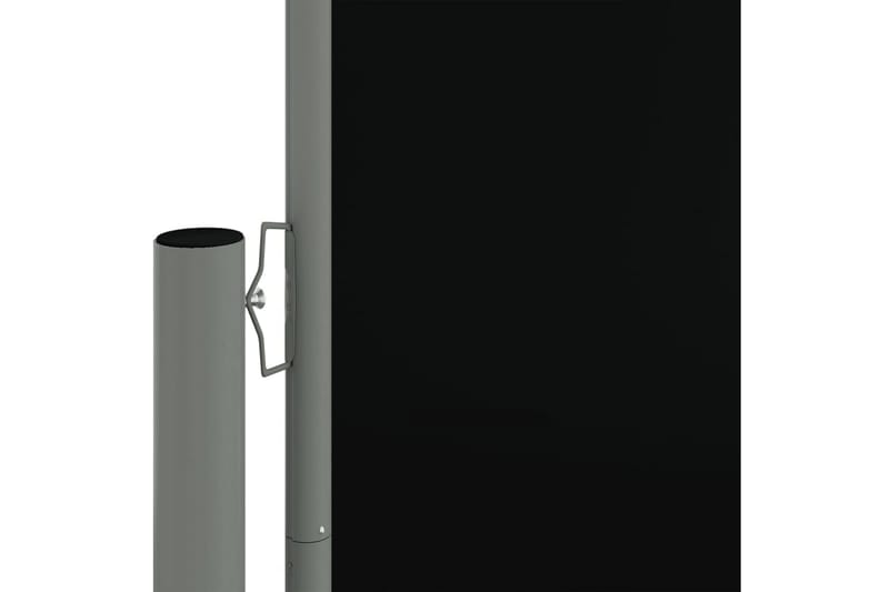 Infällbar sidomarkis svart 200x1200 cm - Svart - Markiser - Balkongmarkis - Balkongskydd & insynsskydd balkong - Sidomarkis