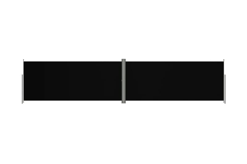 Infällbar sidomarkis svart 220x1000 cm - Svart - Markiser - Balkongmarkis - Balkongskydd & insynsskydd balkong - Sidomarkis