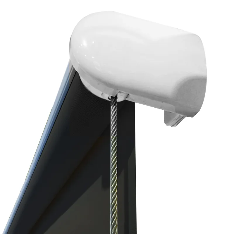 Kinsta Motoriserad Vertikalmarkis - Ljusgrå - Utemöbler - Solskydd - Markiser - Fönstermarkis