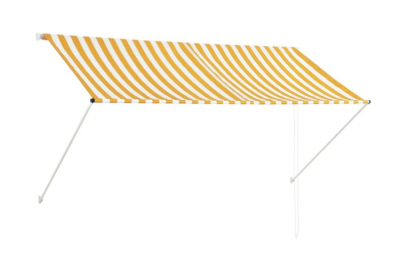 Markis 250x150 cm gul och vit - Flerfärgad - Fönstermarkis - Markiser