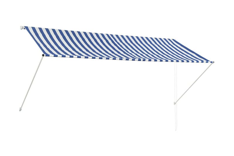 Markis 300x150 cm blå och vit - Flerfärgad - Utemöbler - Solskydd - Markiser - Fönstermarkis