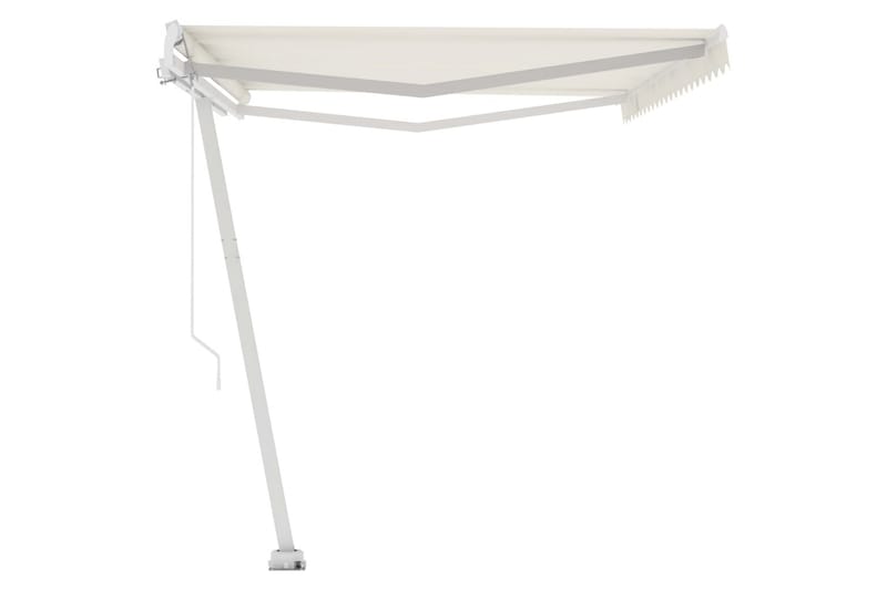 Markis automatisk fristående 500x350 cm gräddvit - Vit - Utemöbler - Solskydd - Markiser - Balkongmarkis