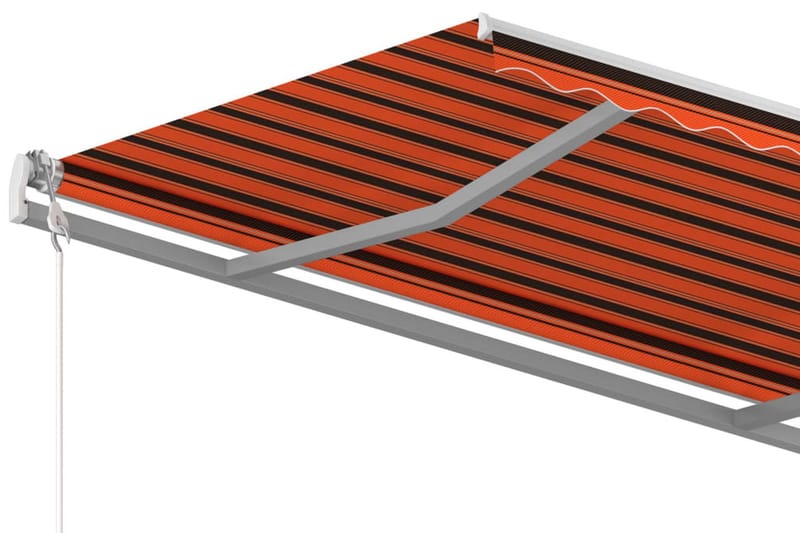 Markis automatiskt infällbar 300x250 cm orange och brun - Orange - Utemöbler - Solskydd - Markiser - Balkongmarkis