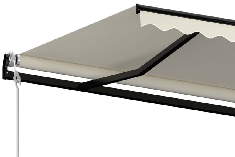 Markis automatiskt infällbar 450x350 cm gräddvit - Vit - Utemöbler - Solskydd - Markiser - Balkongmarkis