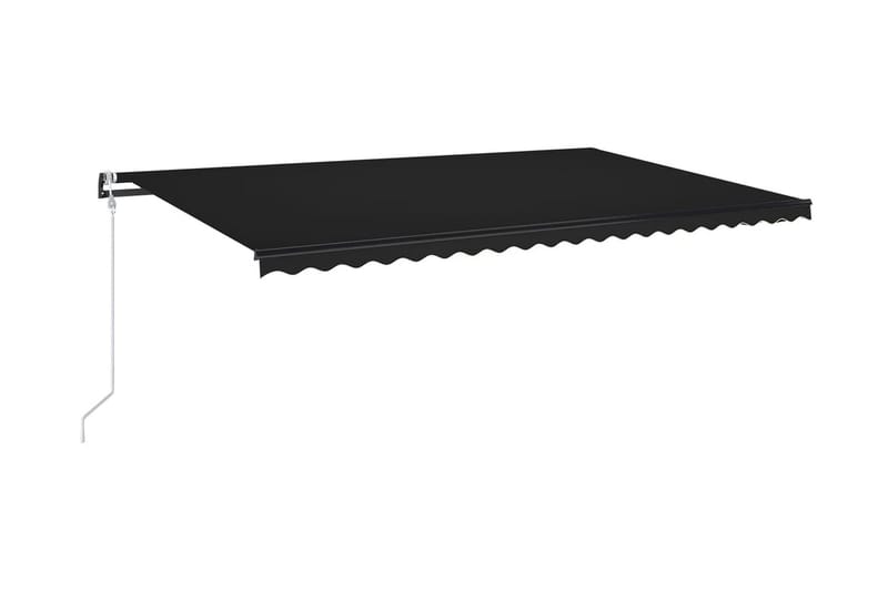 Markis automatiskt infällbar 500x350 cm antracit - Grå - Utemöbler - Solskydd - Markiser - Balkongmarkis