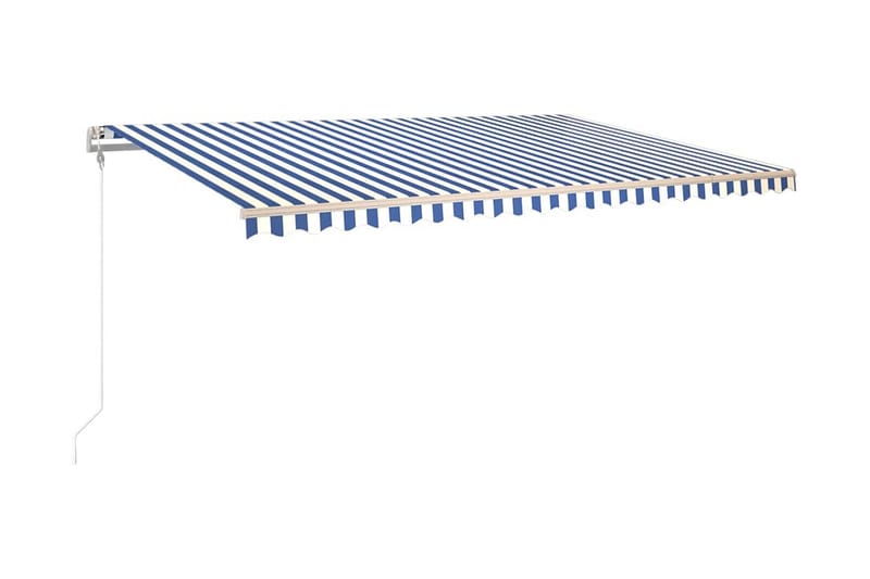 Markis automatiskt infällbar 500x350 cm - Blå - Utemöbler - Solskydd - Markiser - Balkongmarkis