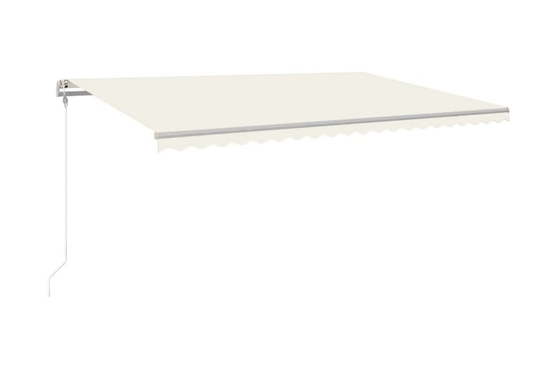 Markis automatiskt infällbar 500x350 cm gräddvit - Kräm - Utemöbler - Solskydd - Markiser - Balkongmarkis