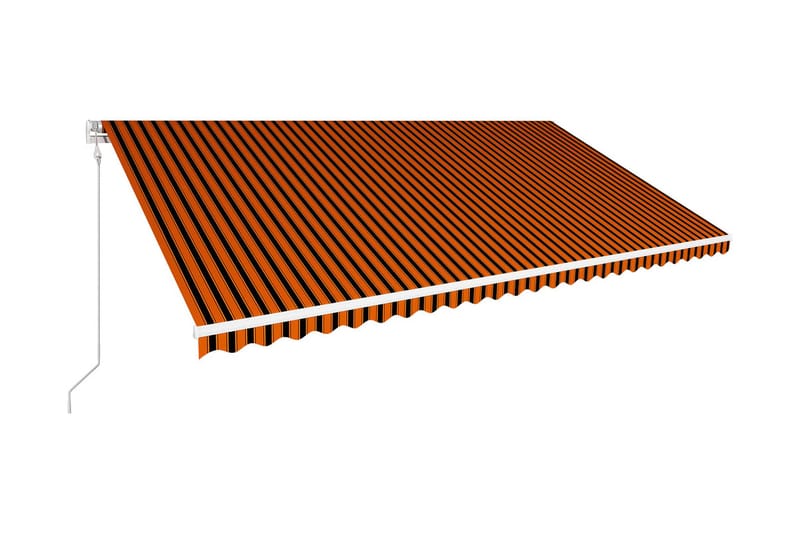 Markis automatiskt infällbar 600x300 cm orange och brun - Orange - Fönstermarkis - Markiser