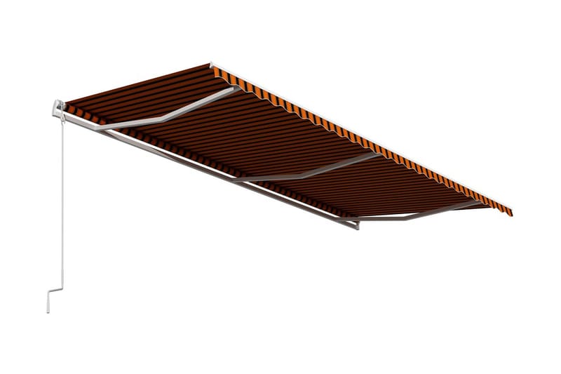 Markis automatiskt infällbar 600x300 cm orange och brun - Orange - Fönstermarkis - Markiser