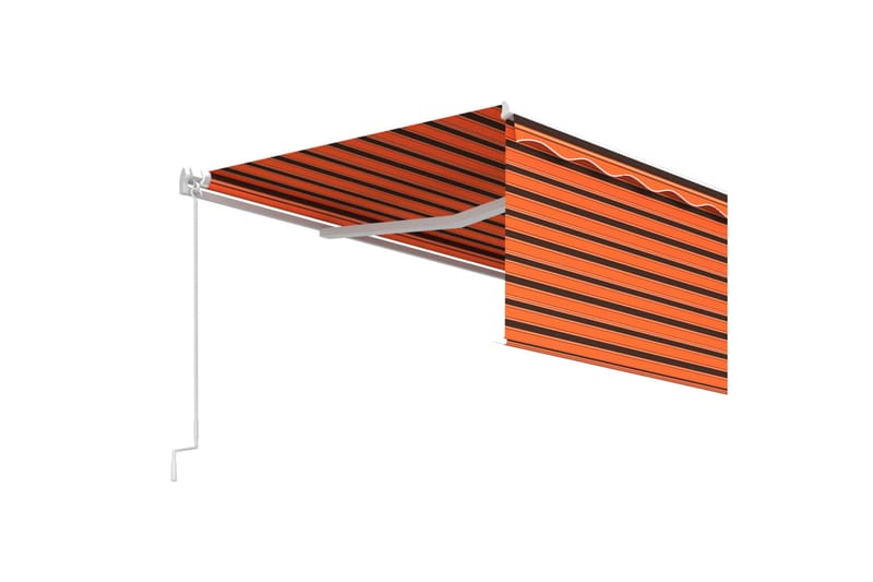 Markis infällbar markis vindsensor rullgardin LED 5x3 m - Orange - Balkongmarkis - Markiser - Terrassmarkis