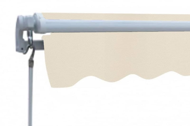 Markis manuellt infällbar 300 cm gräddvit - Vit - Utemöbler - Solskydd - Markiser - Balkongmarkis