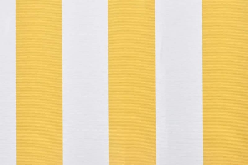Markis manuellt infällbar 300 cm gul/vit - Gul - Balkongmarkis - Markiser - Terrassmarkis