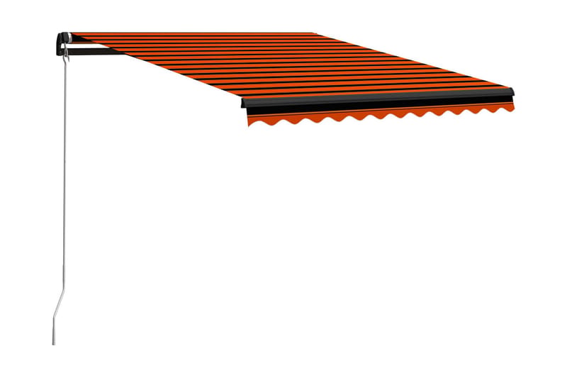 Markis manuellt infällbar 300x250 cm orange och brun - Orange - Fönstermarkis - Markiser