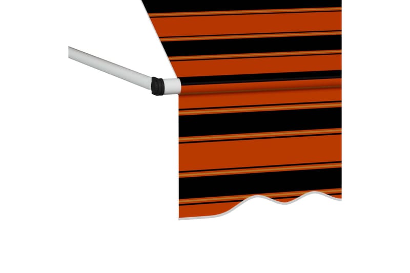 Markis manuellt infällbar 350 cm orange och brun - Flerfärgad - Fönstermarkis - Markiser