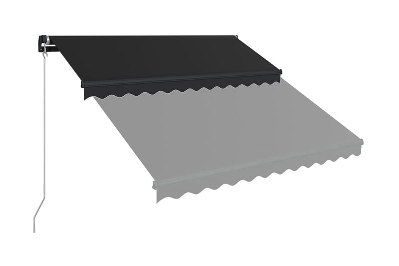 Markis manuellt infällbar 350x250 cm antracit - Grå - Utemöbler - Solskydd - Markiser - Balkongmarkis