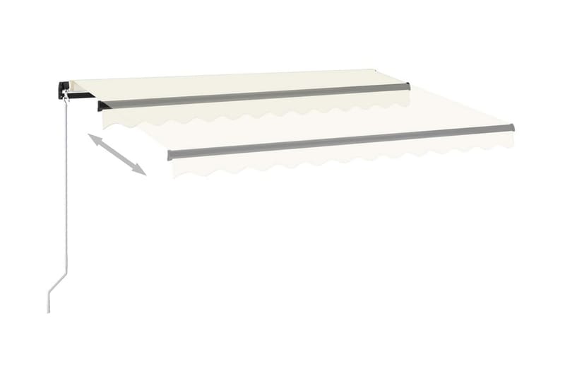 Markis manuellt infällbar 350x250 cm gräddvit - Vit - Utemöbler - Solskydd - Markiser - Balkongmarkis