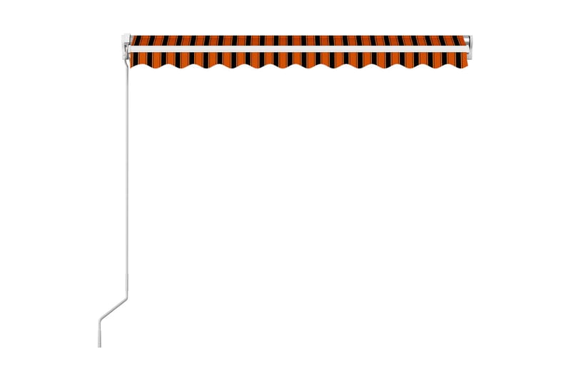 Markis manuellt infällbar 350x250 cm orange och brun - Orange - Balkongmarkis - Markiser - Terrassmarkis