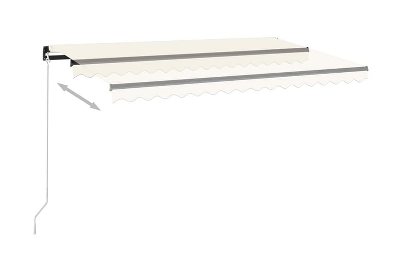 Markis manuellt infällbar 400x350 cm gräddvit - Vit - Utemöbler - Solskydd - Markiser - Balkongmarkis