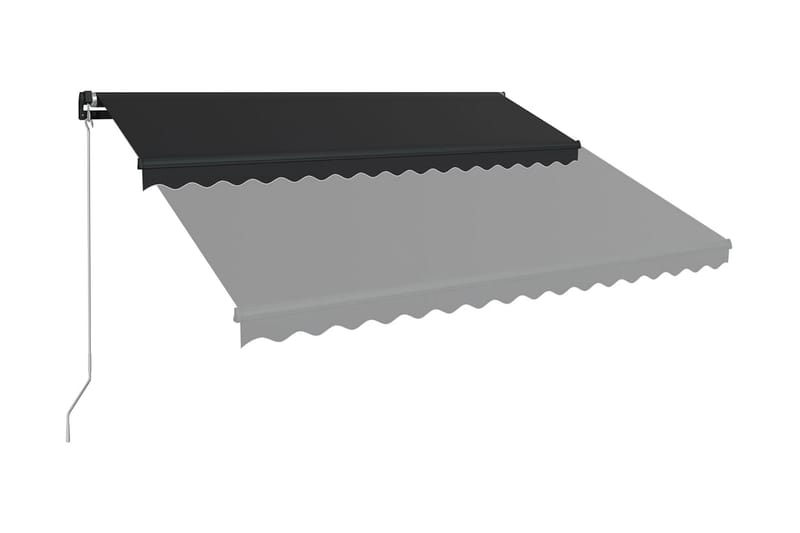 Markis manuellt infällbar 450x300 cm antracit - Grå - Utemöbler - Solskydd - Markiser - Balkongmarkis