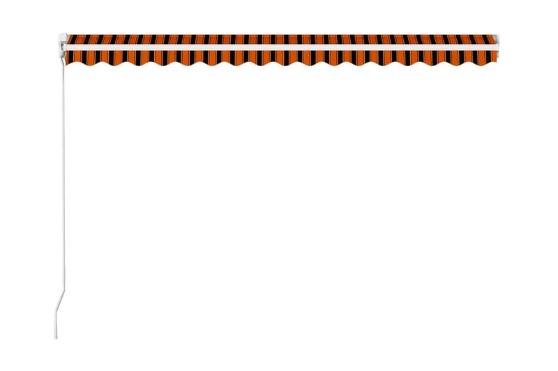 Markis manuellt infällbar 450x300 cm orange och brun - Orange - Utemöbler - Solskydd - Markiser - Balkongmarkis