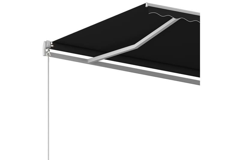 Markis manuellt infällbar 450x350 cm antracit - Grå - Utemöbler - Solskydd - Markiser - Balkongmarkis