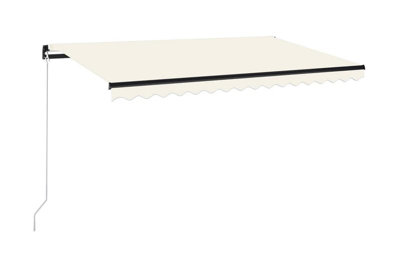 Markis manuellt infällbar 450x350 cm gräddvit - Vit - Utemöbler - Solskydd - Markiser - Balkongmarkis
