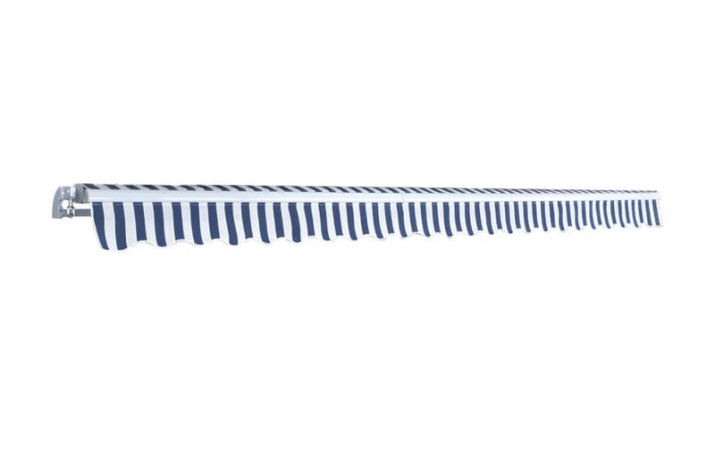 Markis manuellt infällbar 500 cm blå/vit - Blå - Balkongmarkis - Markiser - Terrassmarkis