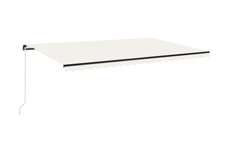 Markis manuellt infällbar 500x300 cm gräddvit - Vit - Utemöbler - Solskydd - Markiser - Balkongmarkis