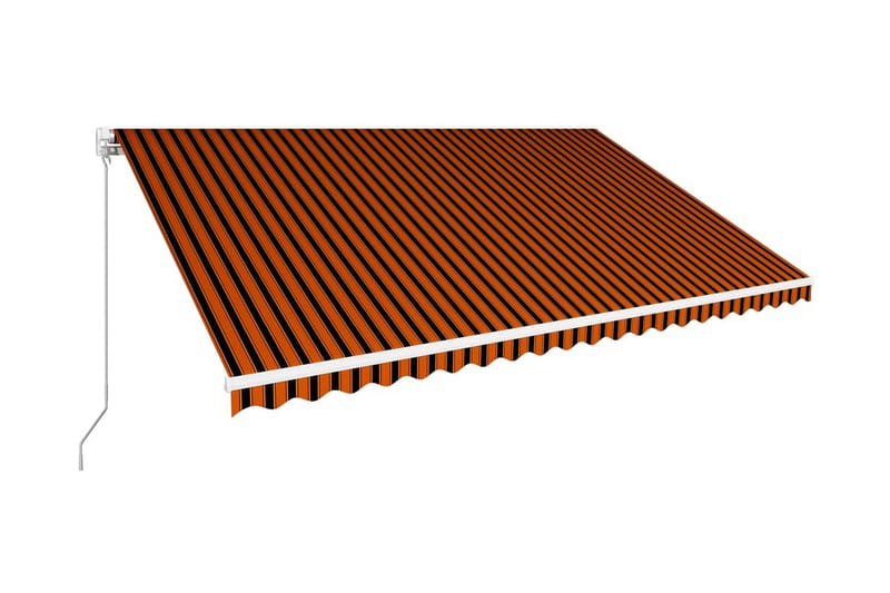 Markis manuellt infällbar 500x300 cm orange och brun - Orange - Balkongmarkis - Markiser - Terrassmarkis