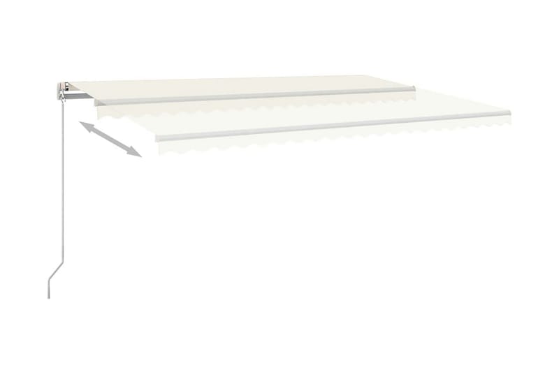 Markis manuellt infällbar 500x350 cm gräddvit - Vit - Utemöbler - Solskydd - Markiser - Balkongmarkis