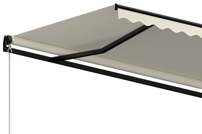Markis manuellt infällbar 500x350 cm gräddvit - Vit - Utemöbler - Solskydd - Markiser - Balkongmarkis