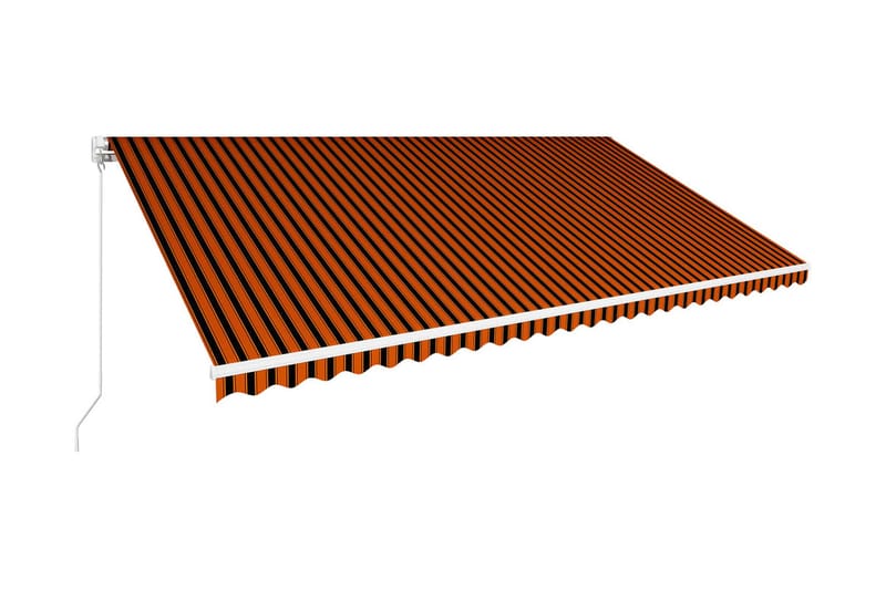 Markis manuellt infällbar 600x300 cm orange och brun - Orange - Utemöbler - Solskydd - Markiser - Balkongmarkis