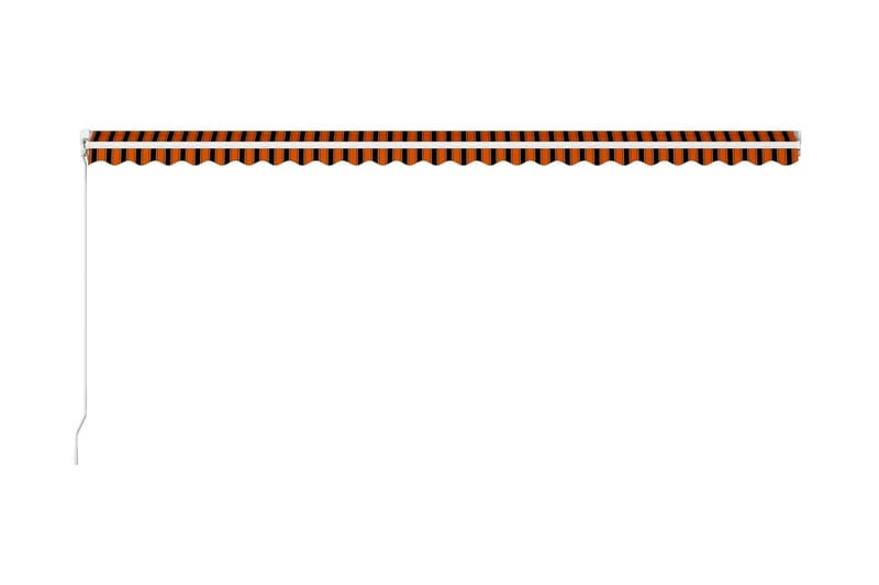 Markis manuellt infällbar 600x300 cm orange och brun - Orange - Utemöbler - Solskydd - Markiser - Balkongmarkis