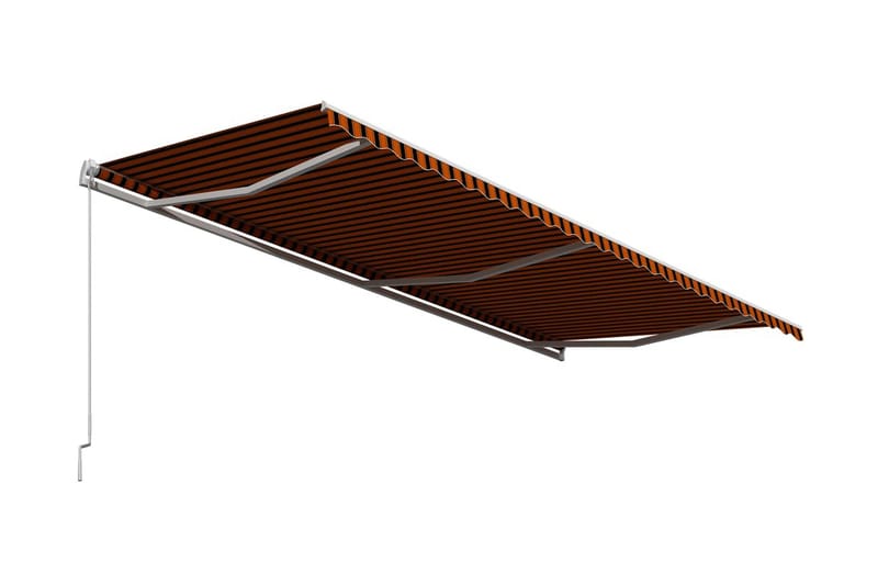 Markis manuellt infällbar 600x300 cm orange och brun - Orange - Utemöbler - Solskydd - Markiser - Balkongmarkis