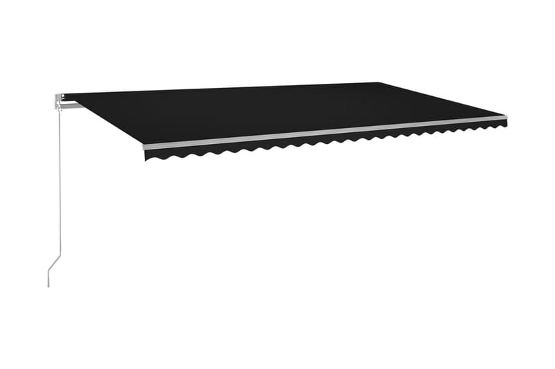 Markis manuellt infällbar 600x350 cm antracit - Grå - Utemöbler - Solskydd - Markiser - Balkongmarkis