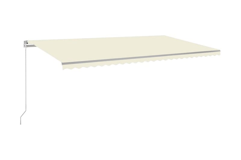Markis manuellt infällbar 600x350 cm gräddvit - Vit - Utemöbler - Solskydd - Markiser - Balkongmarkis