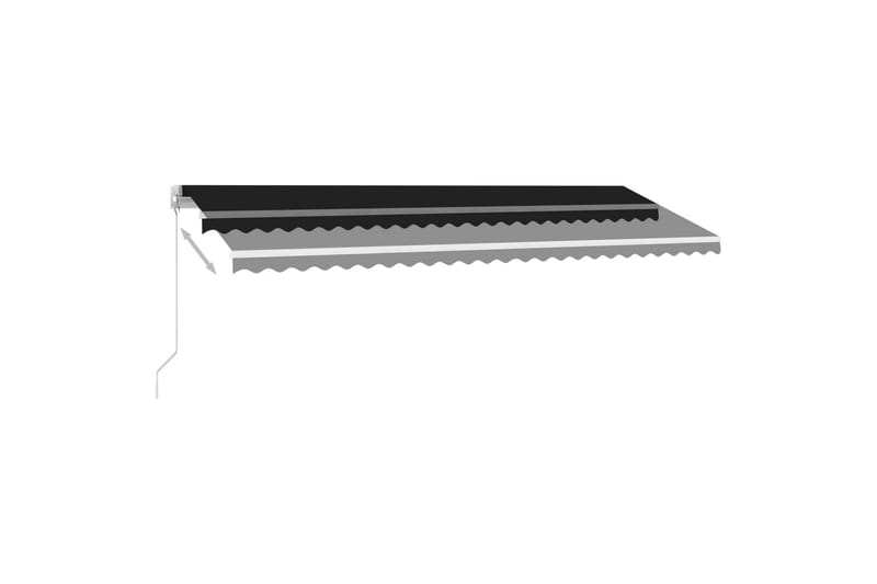 Markis manuellt infällbar fristående 500x300 cm antracit - Grå - Utemöbler - Solskydd - Markiser - Balkongmarkis