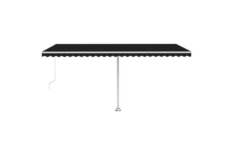 Markis manuellt infällbar fristående 500x300 cm antracit - Grå - Utemöbler - Solskydd - Markiser - Balkongmarkis