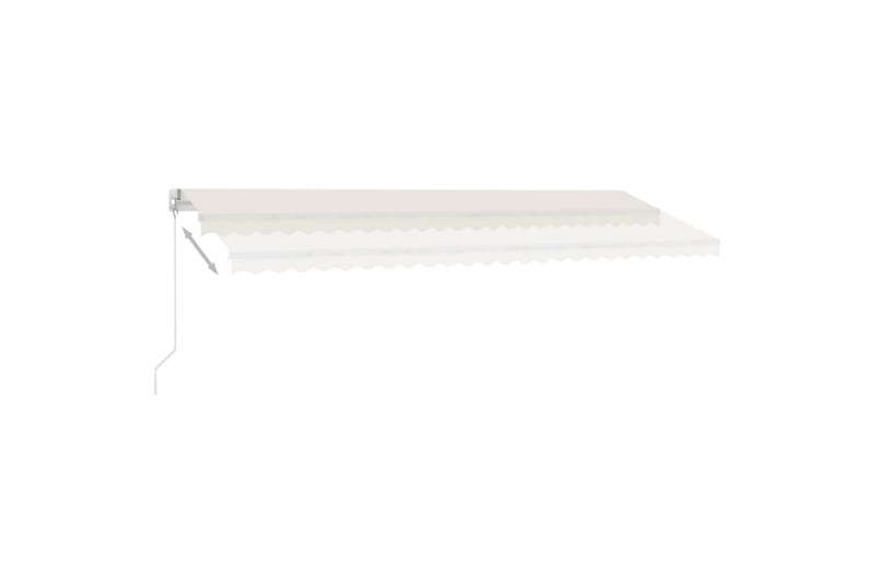 Markis manuellt infällbar fristående 500x300 cm gräddvit - Vit - Utemöbler - Solskydd - Markiser - Balkongmarkis