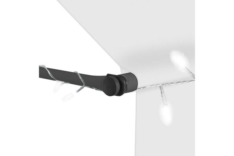 Markis manuellt infällbar med LED 300 cm gräddvit - Vit - Utemöbler - Solskydd - Markiser - Fönstermarkis