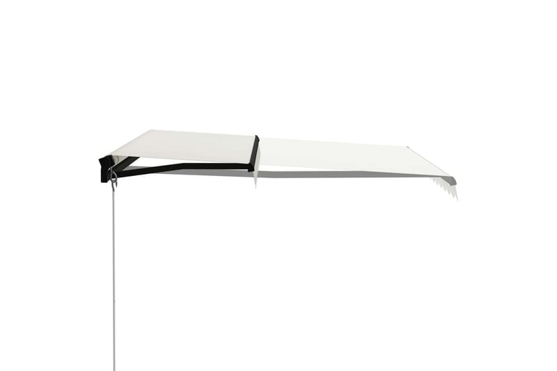 Markis manuellt infällbar med LED 300x250 cm gräddvit - Vit - Utemöbler - Solskydd - Markiser - Balkongmarkis