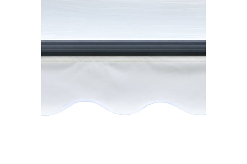 Markis manuellt infällbar med LED 300x250 cm gräddvit - Vit - Balkongmarkis - Markiser - Terrassmarkis