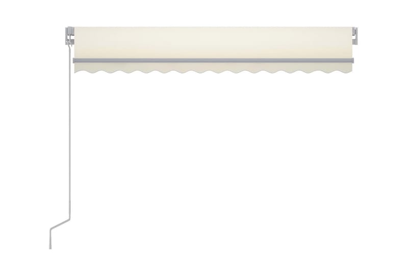 Markis manuellt infällbar med LED 300x250 cm gräddvit - Vit - Utemöbler - Solskydd - Markiser - Balkongmarkis