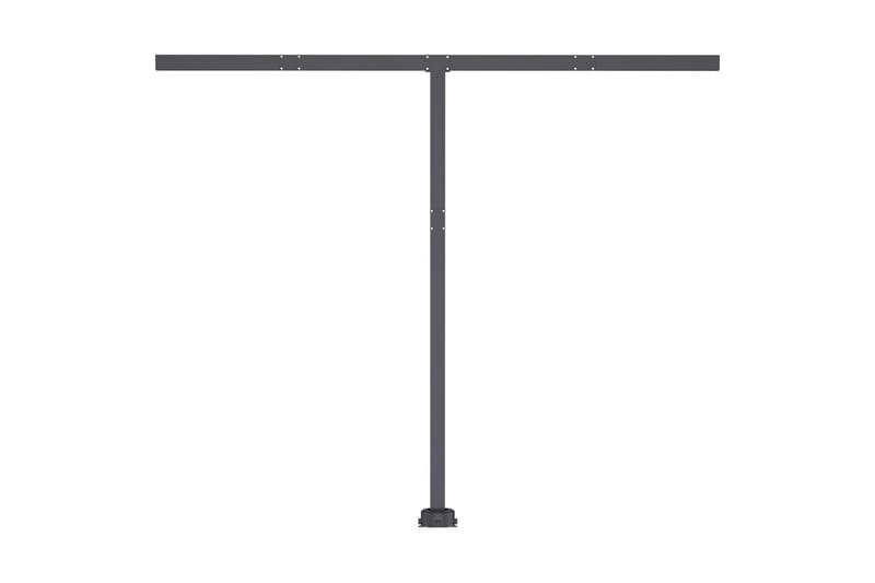 Markis manuellt infällbar med LED 300x250 cm gul och vit - Gul - Utemöbler - Solskydd - Markiser - Balkongmarkis