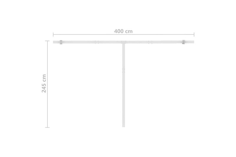 Markis manuellt infällbar med LED 400x350 cm antracit - Grå - Utemöbler - Solskydd - Markiser - Fönstermarkis